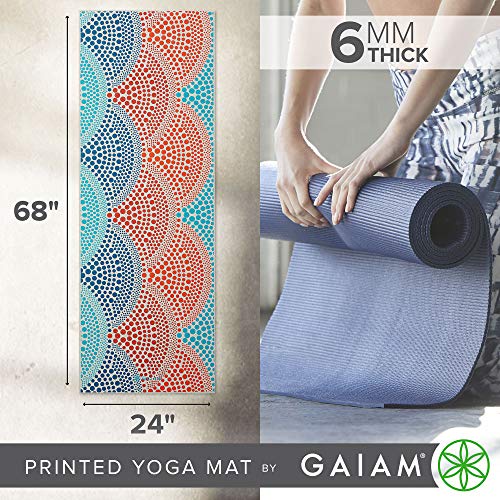 Gaiam-Yoga-Mat-Premium-6mm-Print-Extra-Thick-Non-Slip-Exercise-Fitness-Mat-for-All-Types-of-Yoga-Pilates-Floor-Workouts-68-x-24-x-6mm