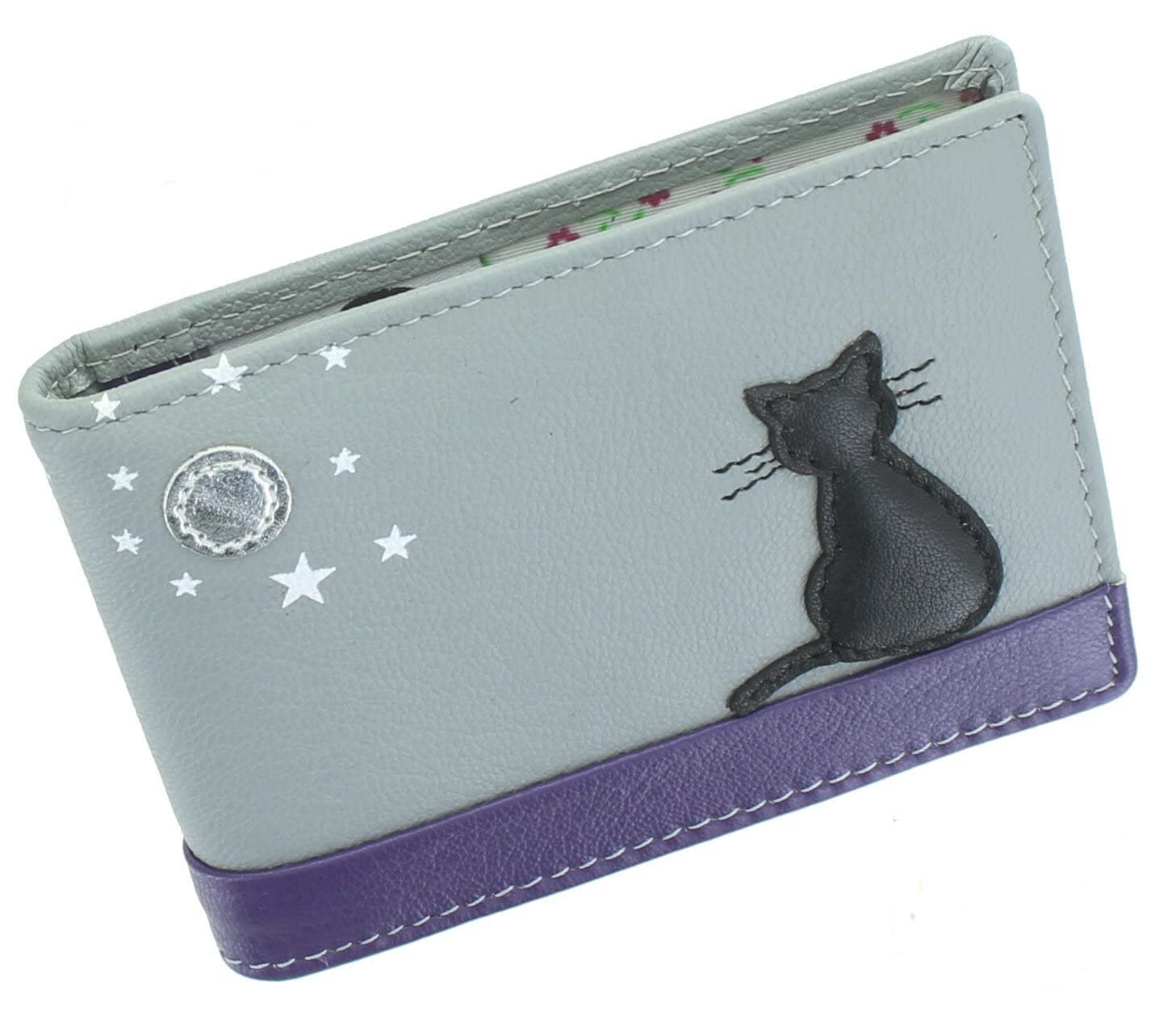 Mala Leather Midnight Collection Leather Credit Card Holder 644_35 Grey