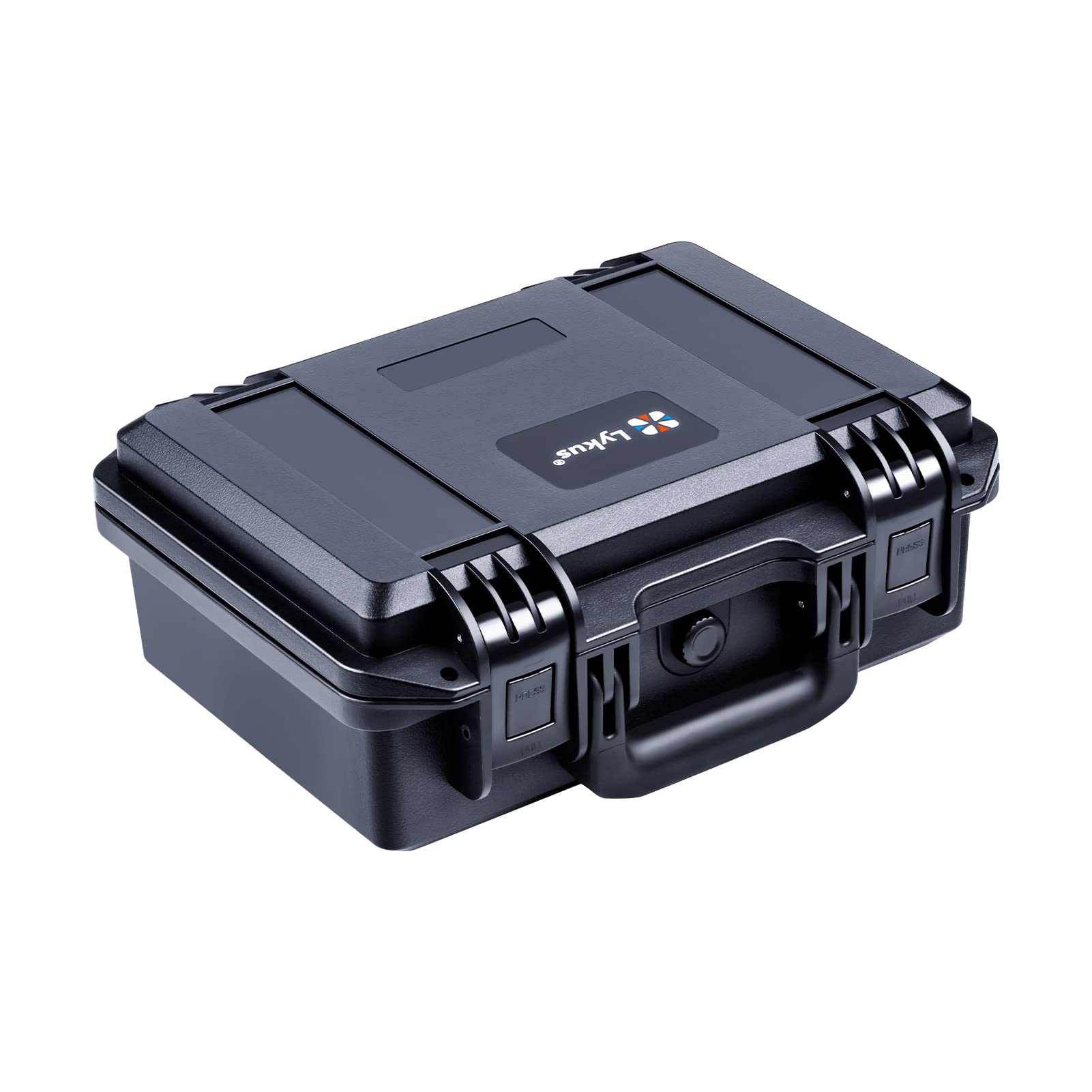 Lykus HC-3010 Waterproof Hard Case with Customisable Foam Insert, Interior Size 30x20x12 cm, Suitable for Small Drone, Camcorder, Action Camera, and More