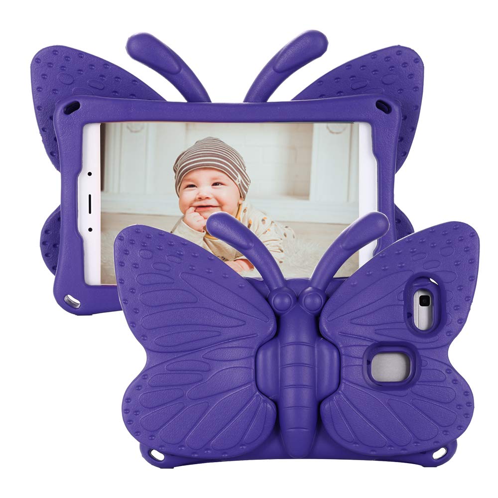 Tading Kids Case for Samsung Galaxy Tab A 8.0 2019 SM-T290/T295, Galaxy Tab A 8.0 Case 2019, Shockproof Light Weight Protective Stand Cover for Galaxy Tab A 8.0 inch 2019 - Purple