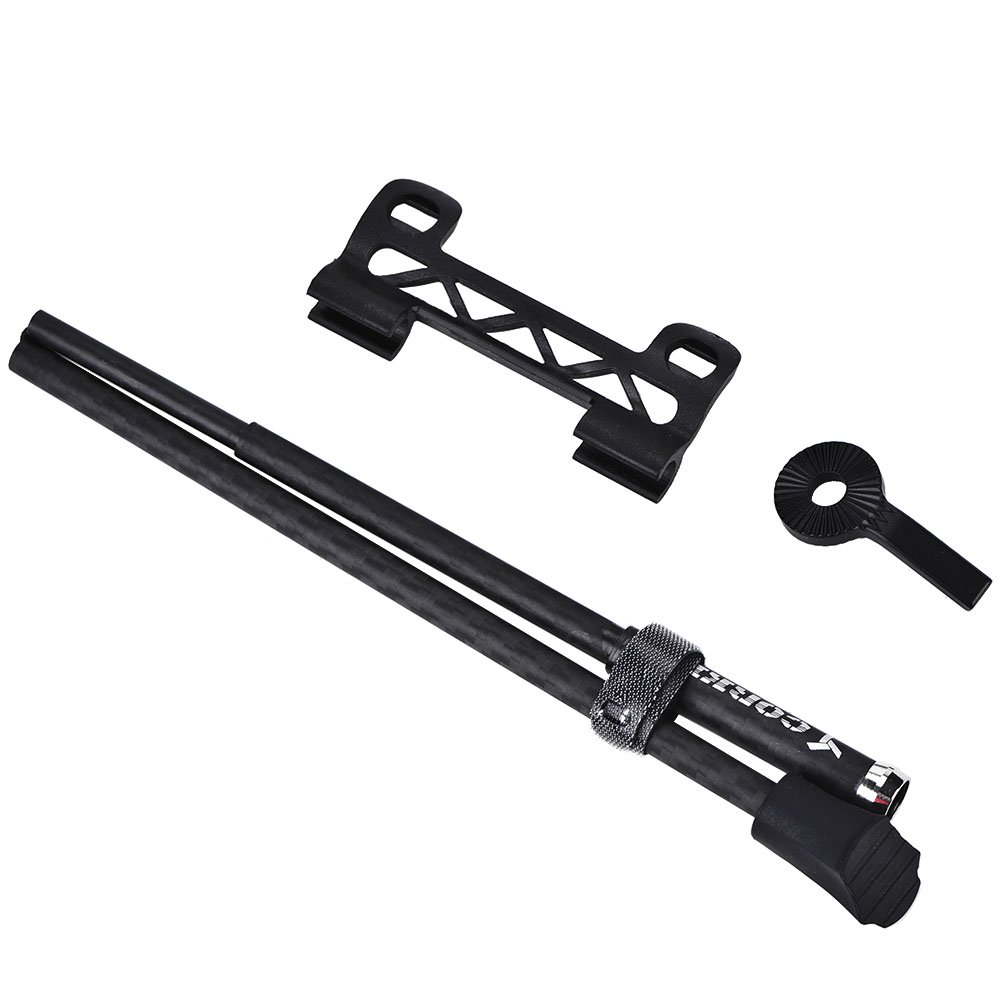 Dilwe Bicycle Kickstand, Carbon Fibre Quick Adjust Height Side Stand with Storage Box for Rear Mount Bikes