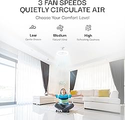 Bell+Howell Socket Air Wireless Ceiling Fan Light