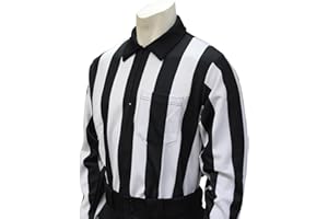 SMITTY OFFICIAL'S APPAREL Smitty | FBS-118 | 2" Stripe Elite Performance Interlock Football Referee Long Sleeve Shirt | Official's Choice!
