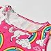 Funnycokid Girls Sleeveless Dress Kids Printed Twirl Party Casual Dresses 4-13 Years