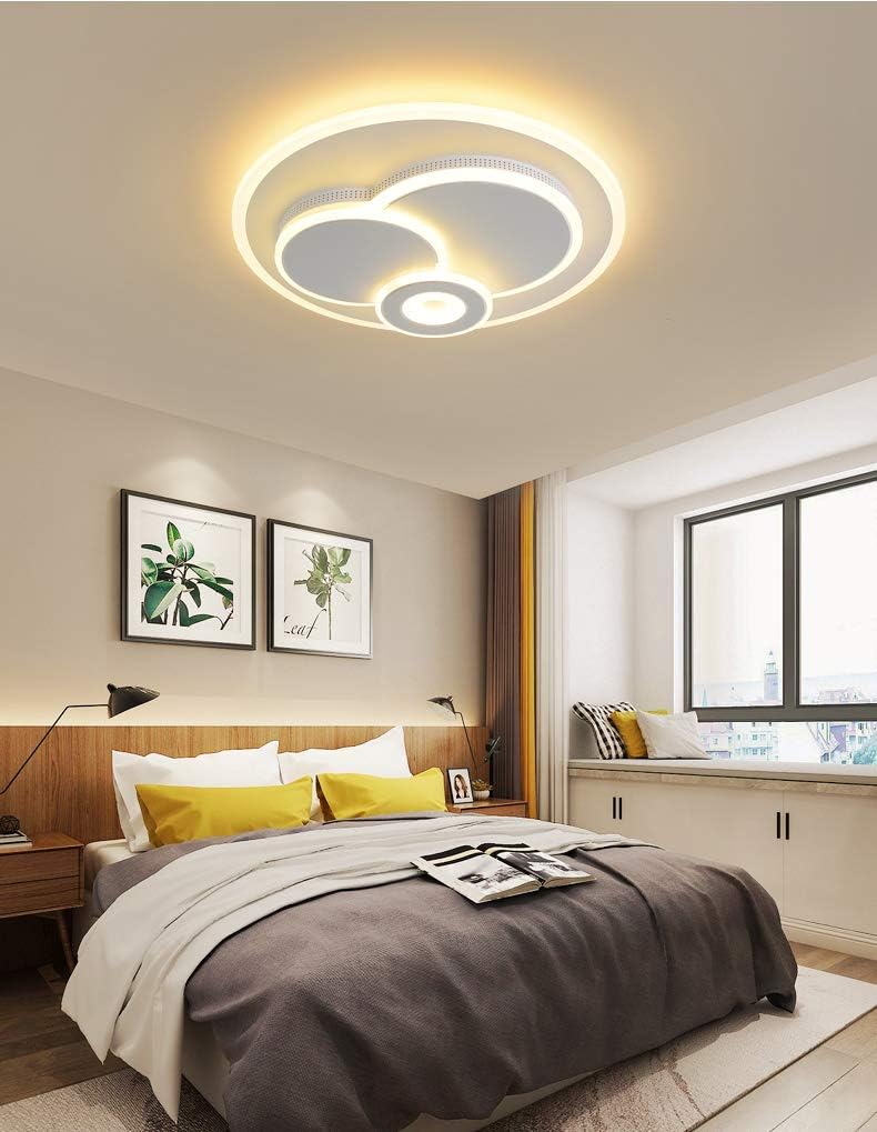 CITRA Nordic 3 Circles Ceiling lamp Modern LED Chandelier Ring for Dining Living Room Office Suspension Lamp - Warm White