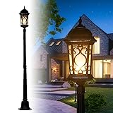 IBalody Outdoor Lamp Post Driveway Light Poles Yard