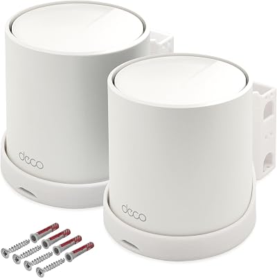 Mobilefox 2x Wall Mount Holder for TP-Link Deco X50 AX3000 Mesh WLAN WiFi Router