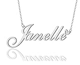 AOLO Janelle Heart Name Necklace Silver Stainless