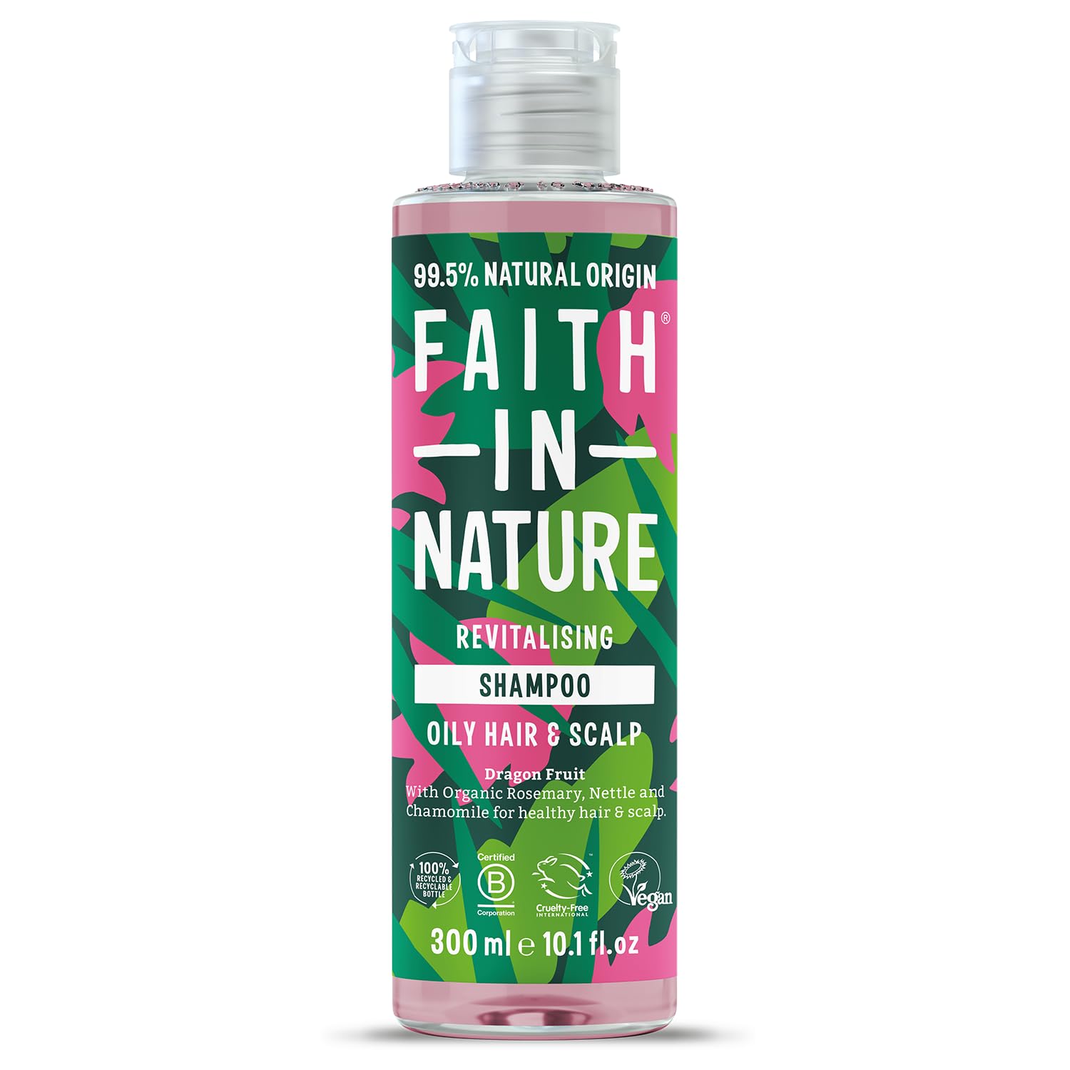 Faith In Nature 300ml Natural Dragon Fruit Shampoo, Revitalising, Vegan & Cruelty Free, No SLS or Parabens, for All Hair Types