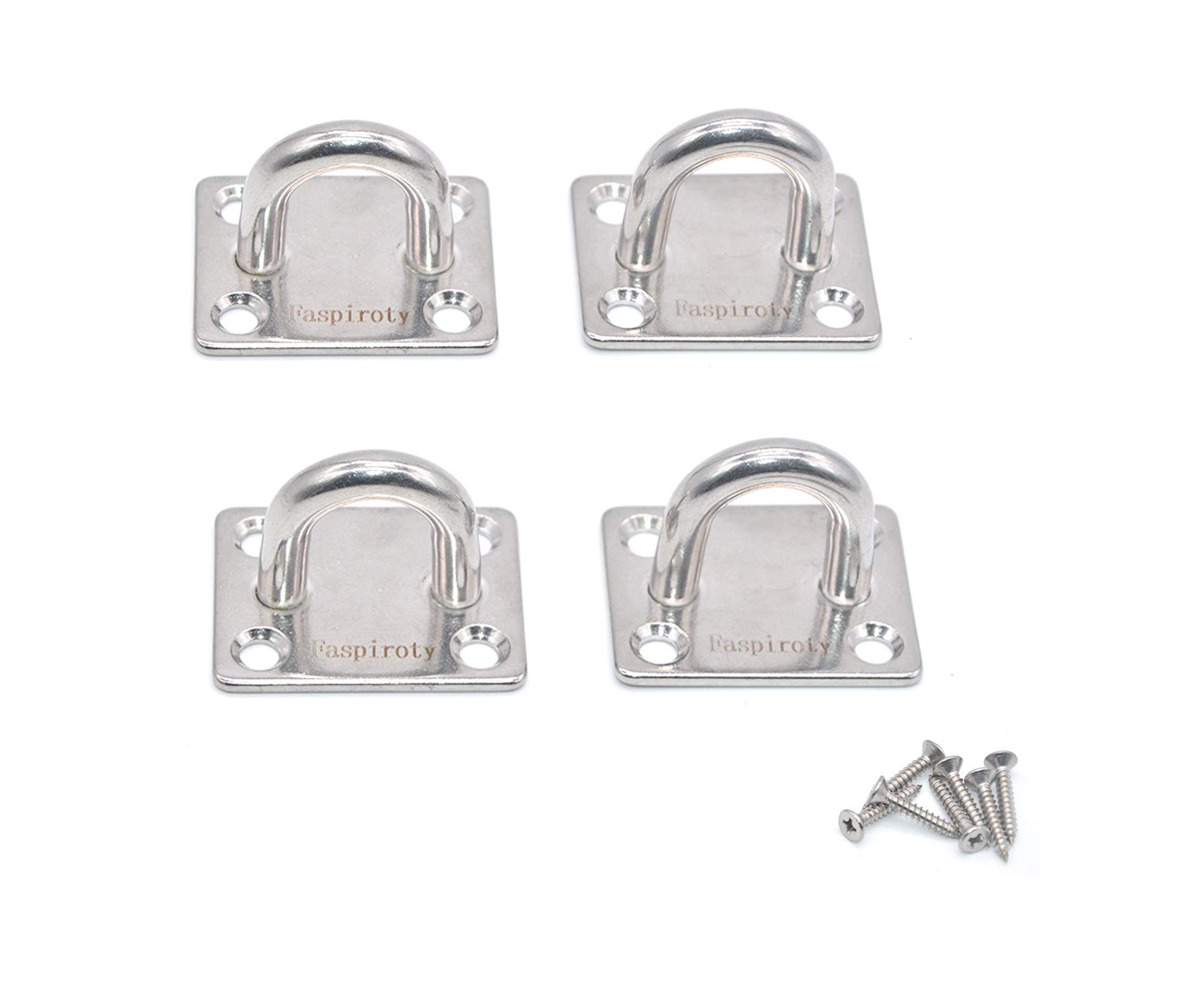 Faspiroty M8 Wall Ceiling Mount Bracket Stainless Steel Hook for Suspension Strap Trainer, Battle Rope,Body Weight Strength Training Sets, Aerial Yoga Swing Hammock Resistance Band, Boxing Equipment