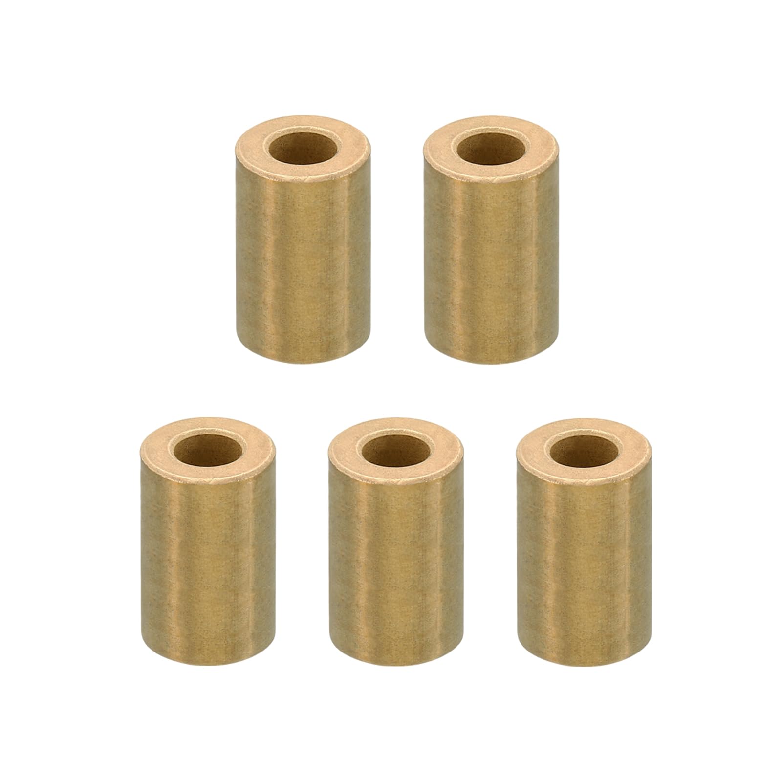 PATIKIL M6 Brass Spacers, 5 Pcs Metal Spacer Brass 6mm ID x 12mm OD x 20mm L Brass Spacers Screw Standoff for 1/4inch or M6 Screw Bolts