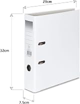 Office Centre 5 x White A4 75mm Lever Arch Files Premium Ring Binder view 2