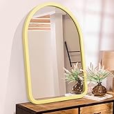 Wall Mirror Arch Rustic Wood Mirror Decorative Hanging Mirror for Bathroom Bedroom Farmhouse Entryway Hallway Large 26"×18"