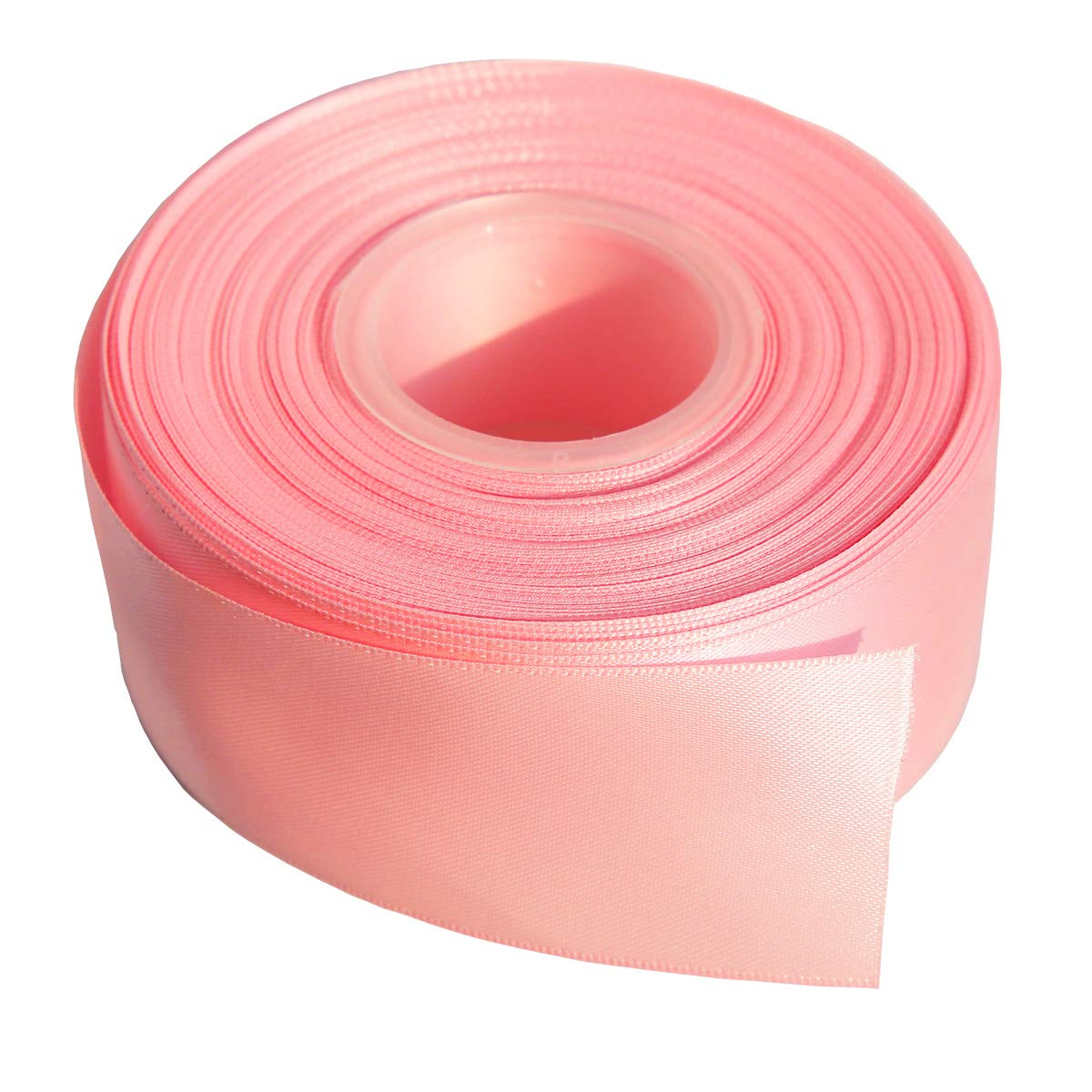 ITIsparkle 38mm Double Faced Satin Ribbon 22 Meters-Roll Set for Gift Wrapping Party Favor Hair Braids Hair Bow Baby Shower Decoration Floral Arrangement Craft Supplies, Pink Ribbon