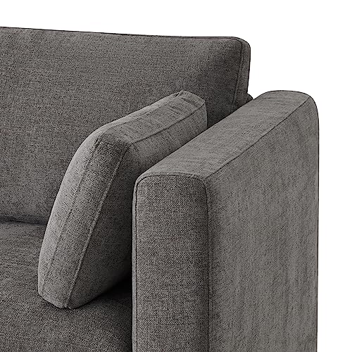 CHITA Oversized Modular Sectional Sofa Set, FSC Certified L Shaped Couch with Reversible Chaise,Modular Sectional Couch for Living Room,112 inch Width, 4 Seat Modular Sofa with Storage Ottoman, Grey