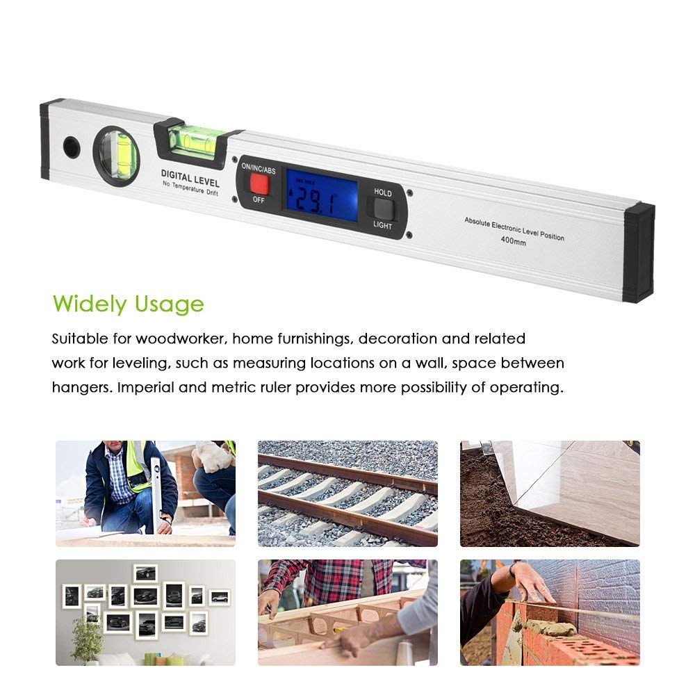 Gocheer 16 Inch Professional Digital Magnetic Level - IP50 Dust and Waterproof Electronic Level Tool - Get Master Precision with Smart Level