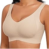 Xcutting Plus Size Bras for Women No Underwire Full Coverage Everyday Bra Comfortable Wireless Padded Bras