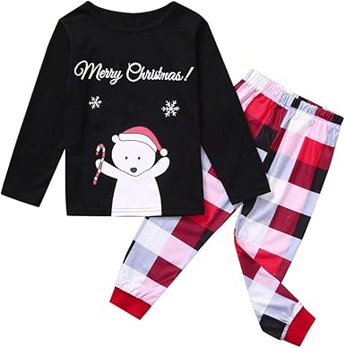 Amazon Com Dad Mom Son And Daughter Sleepwear Pjs Long Sleeve