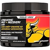 Prime Labs Creatine HCl Powder with AstaReal Astaxanthin 6mg - Supports Muscle Recovery & Brain Health - Con-Cret Creatine HCl (7X More Concentrated Than Monohydrate) - 60 Servings