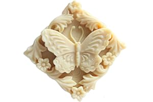 GRAINRAIN Butterfly Flower Silicone Soap Molds Soap Molds for Soap Making Silicon Molds for Soaps DIY Craft Handmade Soap Candle Plaster Resin Mould (11118)