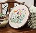 Embroidery Kits with Colorful Flower and Plant Designs; Embroidery Starter Sets with Patterns – Perfect Embroidery Beginner Kit with Hoop, Threads, Tools and Stamped Cloth