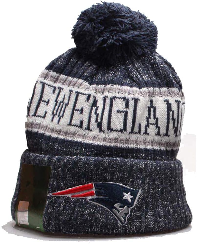 sports winter hats with ball on top