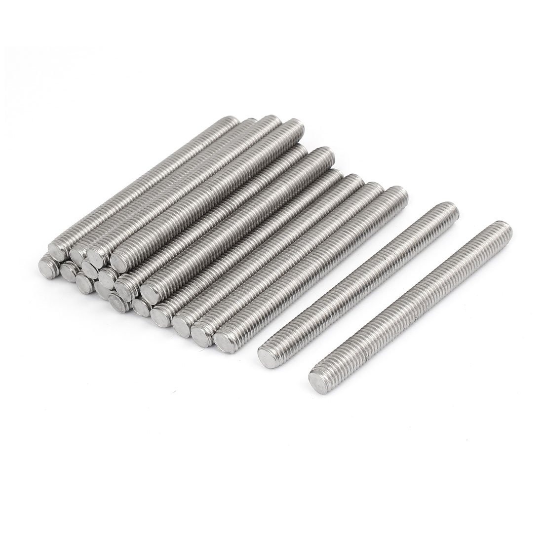 Sourcingmap M10 x 100mm 1.5mm Pitch 304 Stainless Steel Fully Threaded Rods Bar Studs 20 Pcs