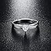 AVECON 925 Sterling Silver Heart Promise Ring for Her Solitaire CZ Engagement Wedding Eternity Anniversary Ring for Women Size 5-10