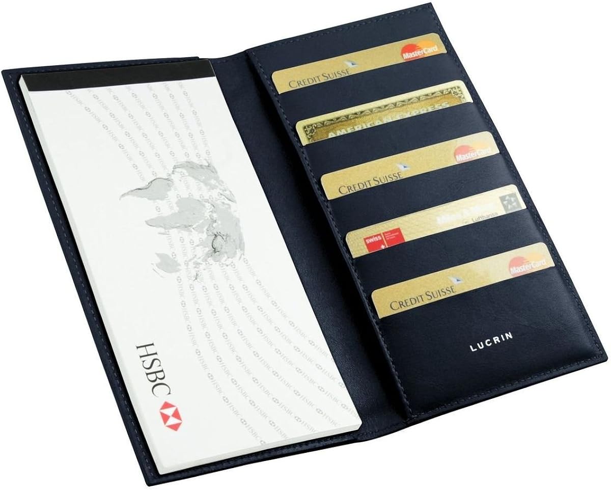 Lucrin - Funda de talonarios , azul cobalto (Azul) - PM1108_VCLS_BLM