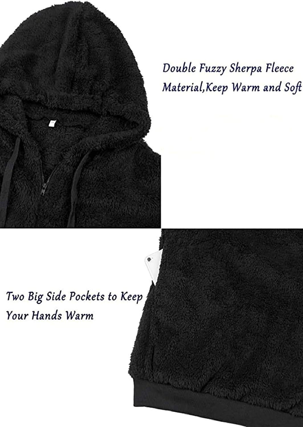 Century Star Womens Fuzzy Hoodies Pullover Cozy Oversized Pockets Hooded Sweatshirt Athletic Fleece Hoodies at  Women’s Clothing store