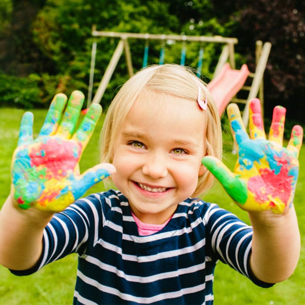 Homkare Finger Paints 18 Colors Finger Paint for Toddlers Non Toxic Washable Kids Finger Paints Set for Toddlers and Kids (2.03 fl.oz/60ml Each): Home Improvement