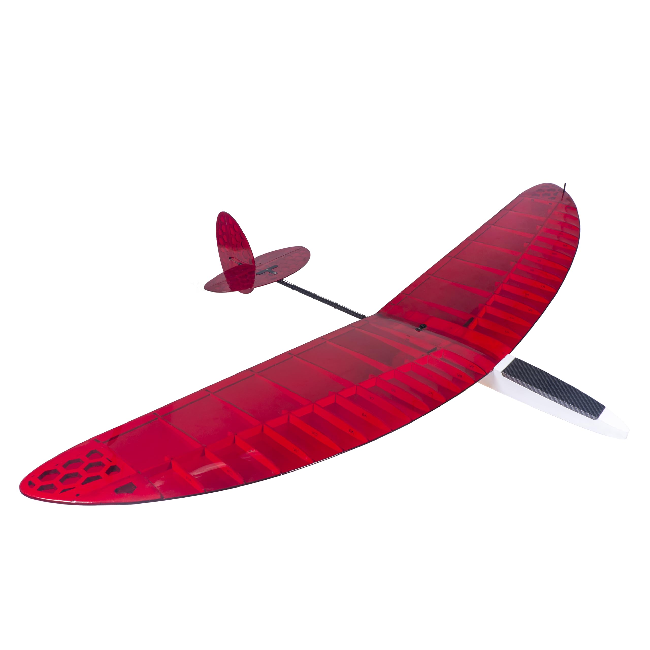 Quolefly Balsa Wood Glider FD12 1200mm Wingspan Windrunner F3K Discus Launch Glider, RC Airplane Kit for Adults, DIY Building and Aerobatic Flight (KIT+Servos+Film Pack+Bag)