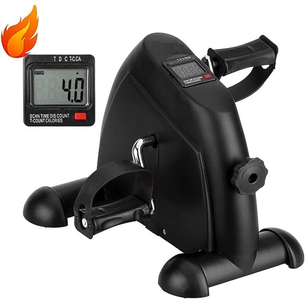 Amazon Com Mini Exercise Bike Agm Digital Under Desk Bike Foot Cycle Arm Leg Peddler Machine With Lcd Screen Displays Black Health Personal Care