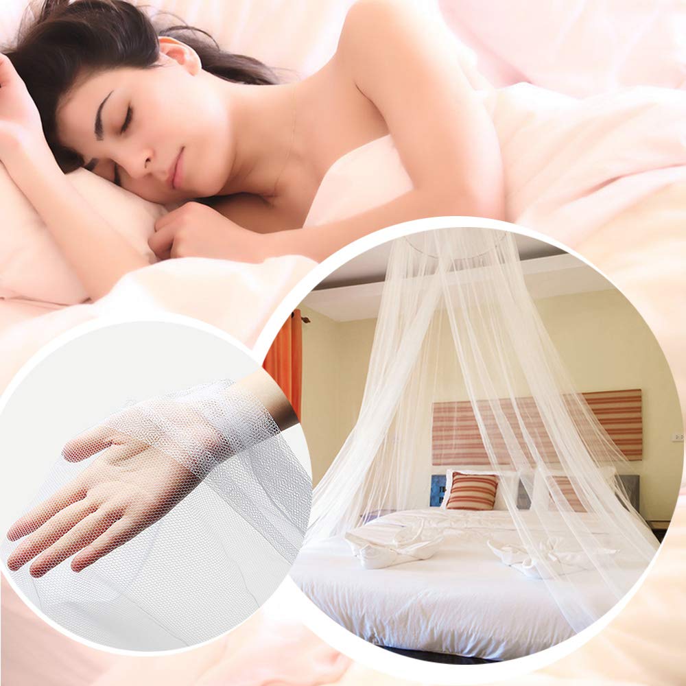 Htovila Universal White Dome Mosquito Mesh Net Easy Installation Hanging Bed Canopy Netting for Single to King Size Beds Hammocks Cribs: Baby