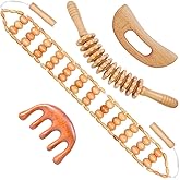 4Pcs Wood Therapy Massage Tools Lymphatic Drainage Massager Wooden Massager Body Sculpting Tools for Maderoterapia,Anti-Cellulite,Pain Relief