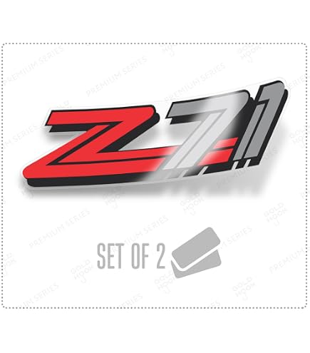 thumbnail image 2 of Oracal Gray & Red Z71 Off-Road Decal Set For 1997-1999 Chevy Silverado / GMC Truck - 4" X 15" 2 of 5