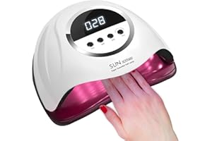 BEENLE 320W UV LED Nail Lamp, Professional Nail Dryer Gel Polish Light with 72 Beads, UV Nail Light with 4 Timer Settings, Nail Polish Curing Gel LED Dryer with Automatic Sensor, LCD Display