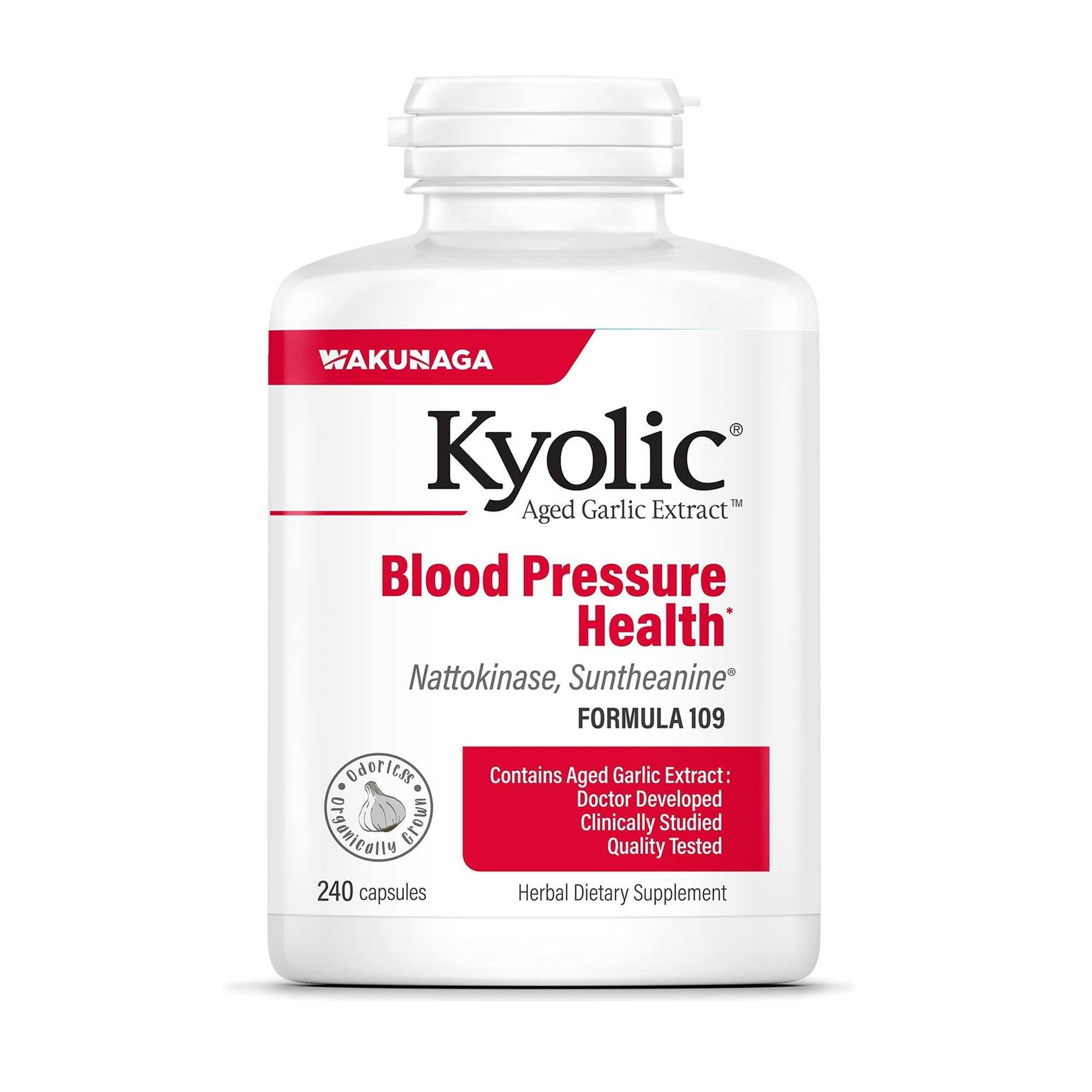 Kyolic Aged Garlic Extract Formula 109, Blood Pressure Health*, 240 Capsules Image