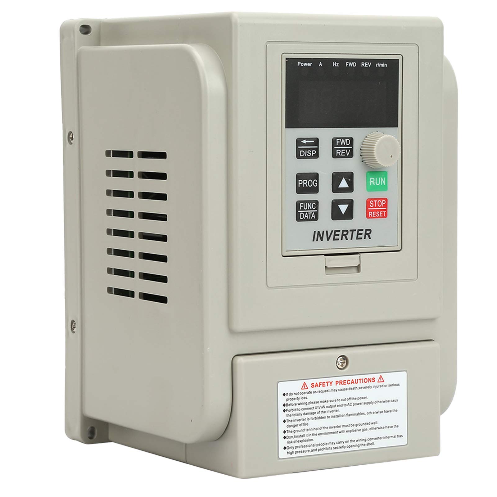 Huairdum Variable Frequency Drive, AT2-0750X Inverter Motor Drive 220VAC 5A VFD Rate Controller for Single-phase 0.75kW AC Motor