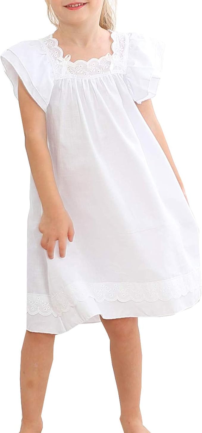 Chemise De Nuit Bébé Fille Abus JJF - Flanelle 100% - Manches Longues - Taille 2-12 Ans - Multicolore