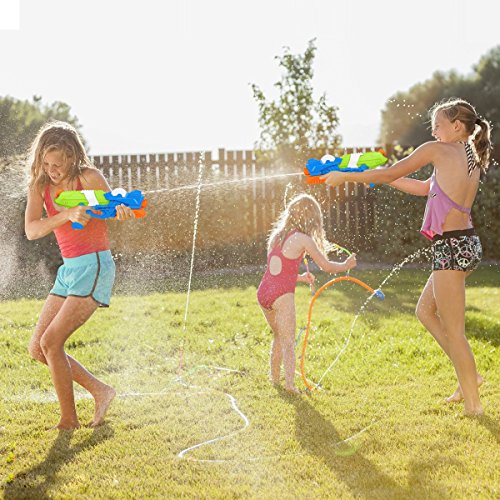 Young Choi's Kids Water Gun Beach Sand Toys, 2 Pack Water Gun Large Size Water Soaker Blaster for All Age Kids (2 in 1 Set Water Gun Toy)