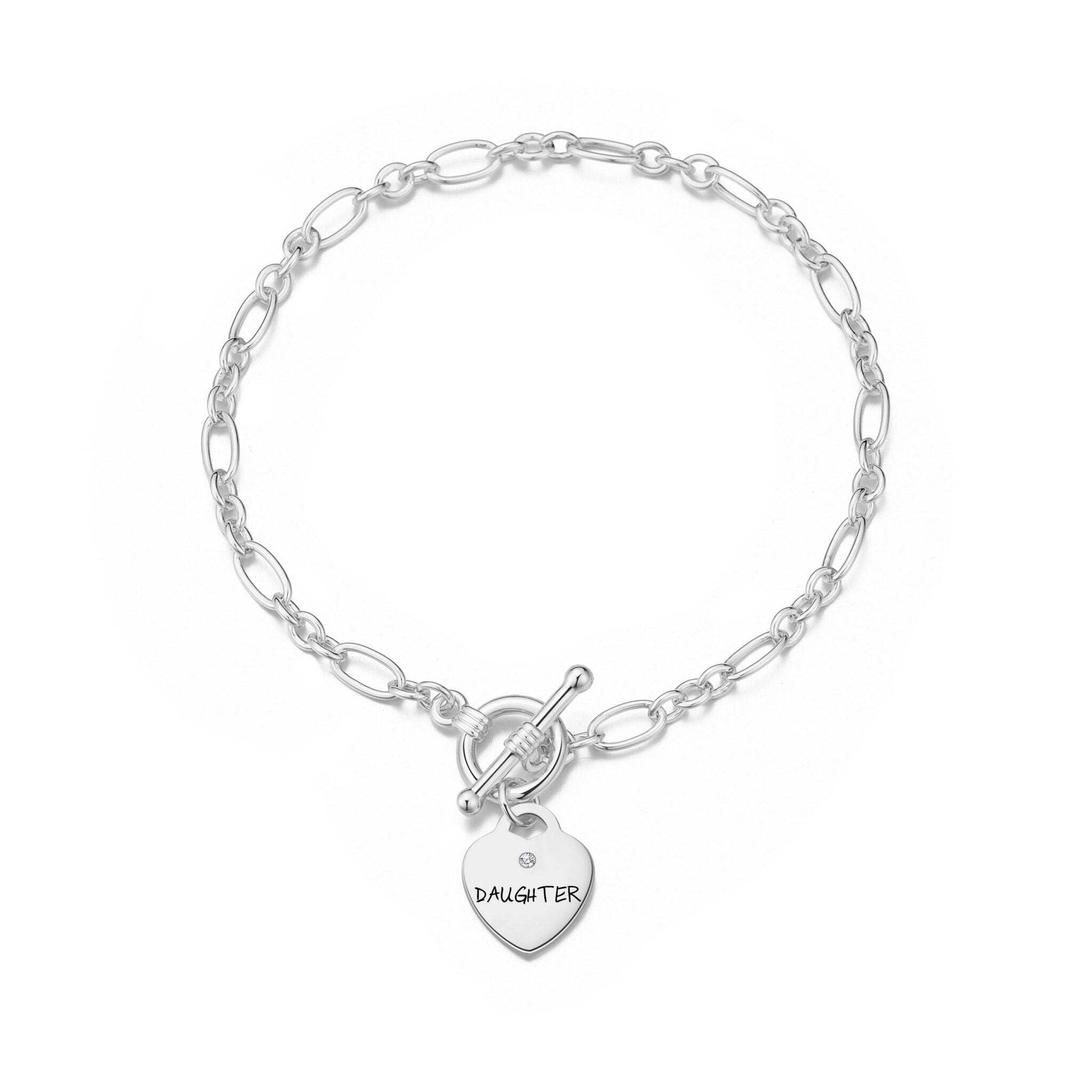 Philip Jones Daughter Charm Bracelet Created with Zircondia® Crystals
