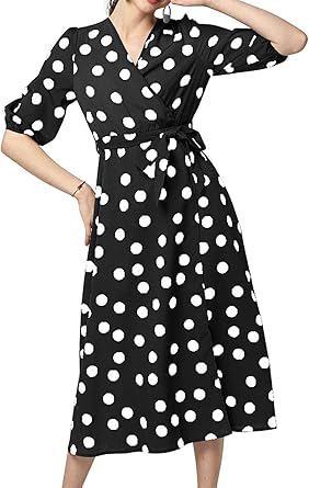 polka dot chiffon dress