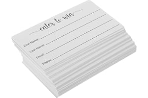 HOMOCONO 100pcs Multi-use Blank Raffle Cards Entry Form Voting Tickets for Trade Shows Fundraisers Corporate