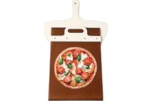 Sliding Pizza Peel, 19.7x11.8x0.7in Pizza Paddle with Handle, Non Stick Wooden Pizza Sliding Shovel, for Baking Homemade Pizz