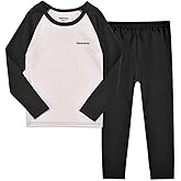 Aablexema Toddler & Kids Pajamas Set Cotton Seamless Snug fit Long Sleeve Loungewear 2pcs Sleepwear Set