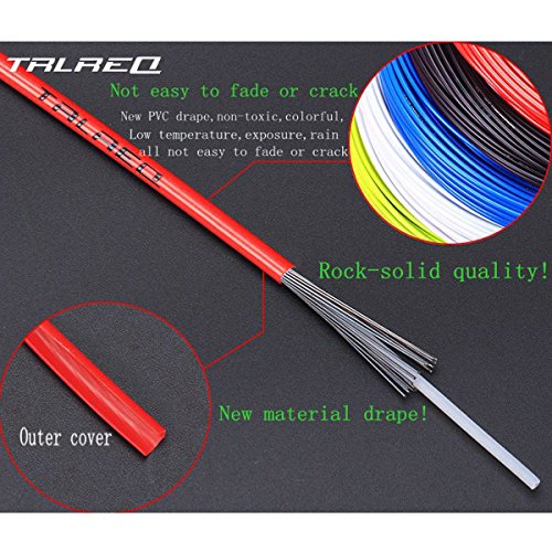 dolphin1986 Bicycle Brake Cable Bike Braking Cable Line Wire Hose Housing Set Bicycle Parts Accessories (Black) - Thumbnail 3