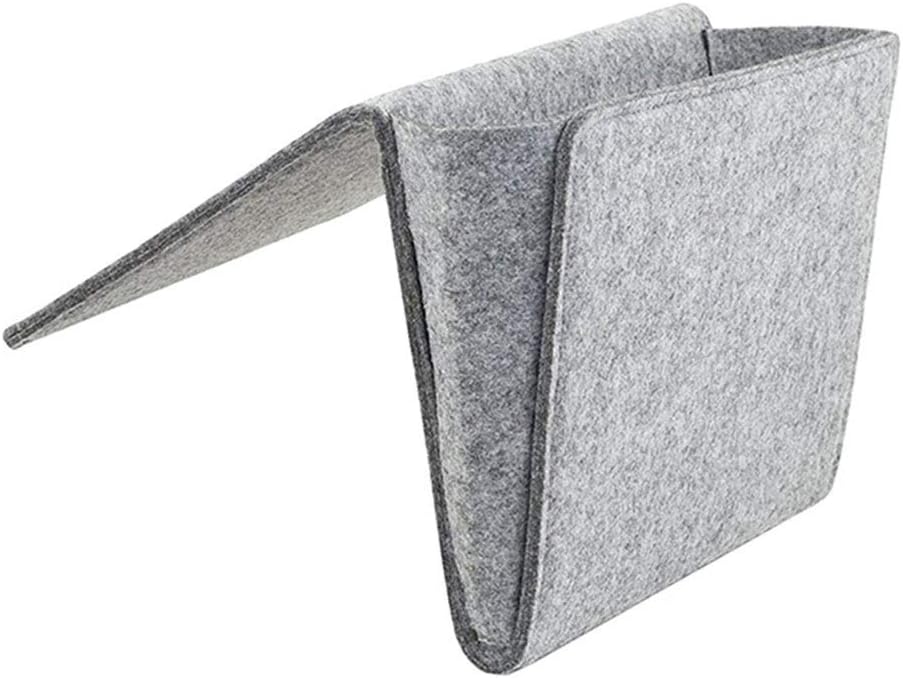 Cher9 Felt Bedside Pocket Bed Organizer Storage Phone Book Remote Case Holder Bag