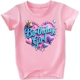 IDOPARAS Girls Birthday Shirts for Toddler Kid Girls Birthday Outfit 2-10T