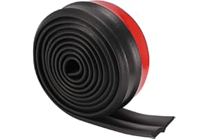 ONEVER Universal 2.5M Car Front Bumper Lip Splitter Spoiler Rubber Skirt Protector Body Trim 8.2ft, Exterior Soft Rubber Skirt Protector Strip Air Dam, Customizable Car Decoration Accessories